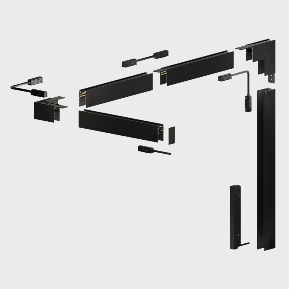 Шинопровід магнітний  RAYFOR MT-O Rail  чорний накладний 2м