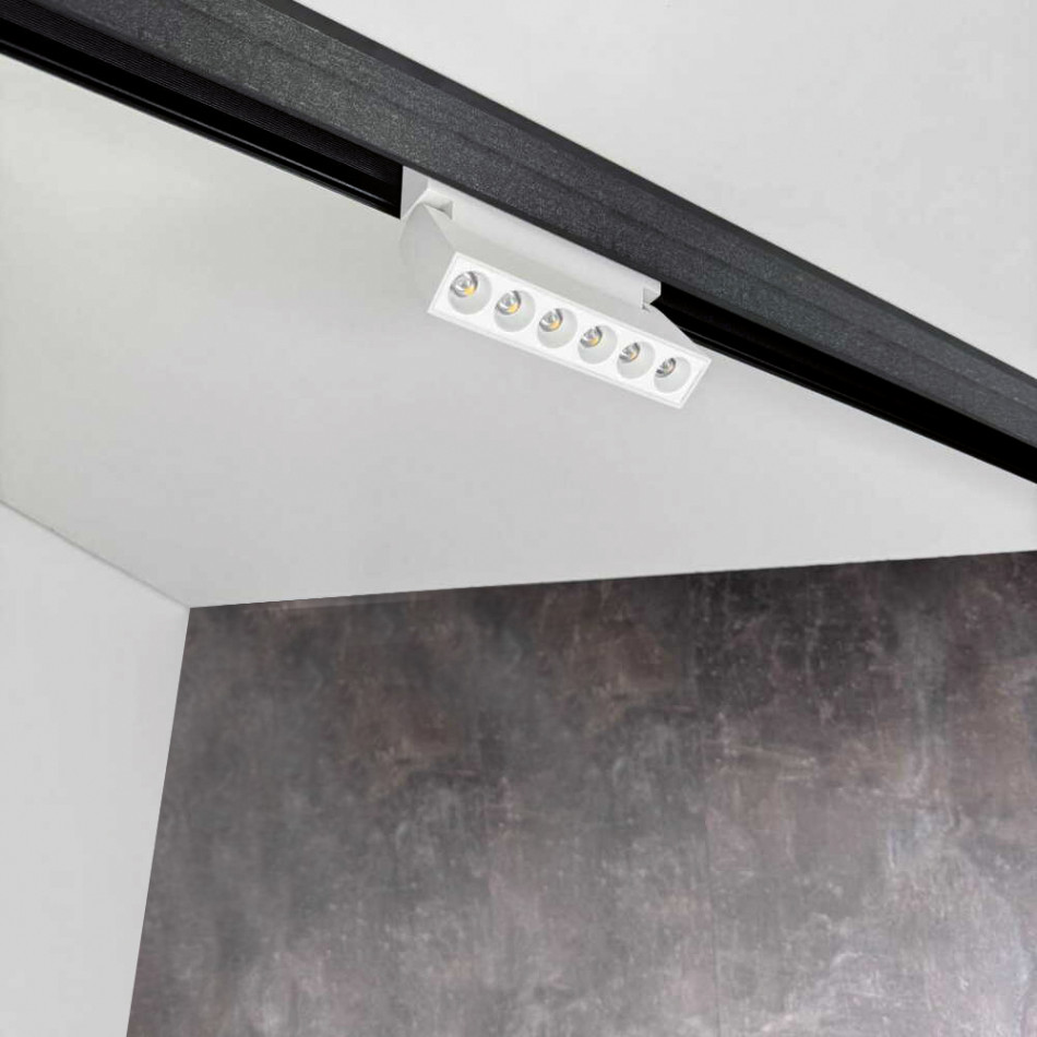 Трековий світильник RAYFOR MT Flex   Vision 6 білий 6W 540Lm 30-40-50К 48V WiFi