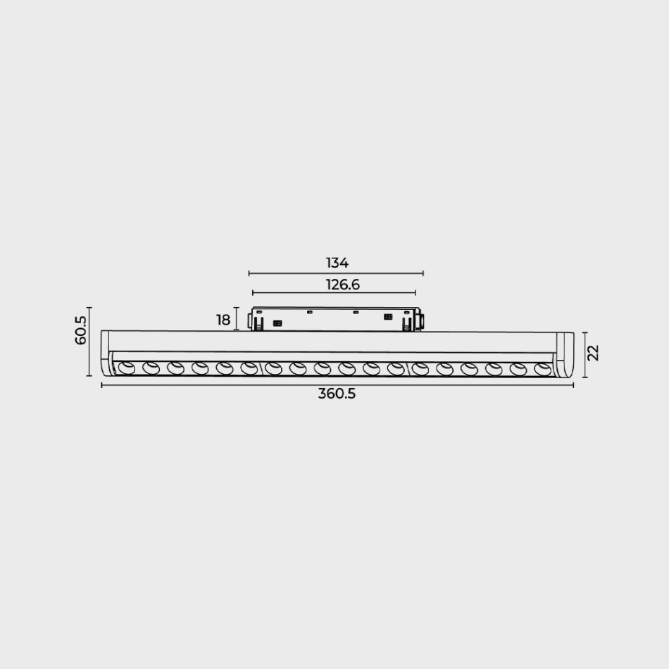 Трековий світильник RAYFOR MT  Roll 18 білий 18W 1530Lm 30-40-50К 48V WiFi