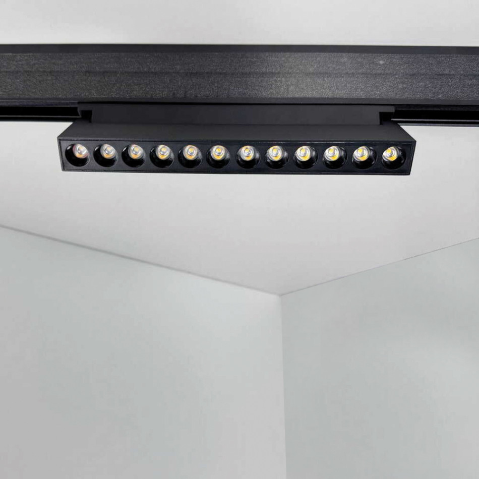 Трековий світильник RAYFOR MT Flex  Vision 12 чорний 12W 1080Lm 30-40-50К 48V WiFi