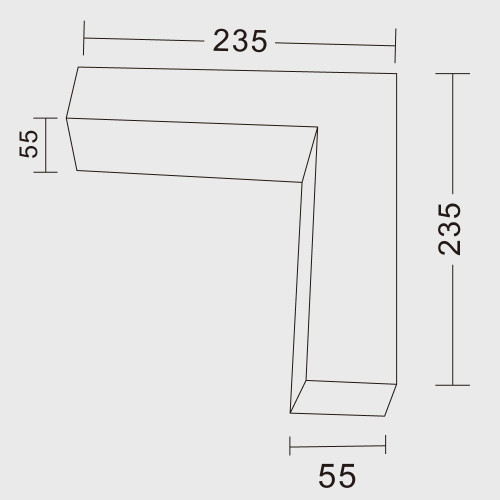 Магістральний кутовий лінійний світильник RAYFOR VECTOR Corner L чорний 12W 1680Lm 30-40-55K Philips 5